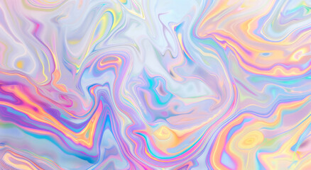 Holographic background with iridescent hologram effect and pastel colors. Holo pattern