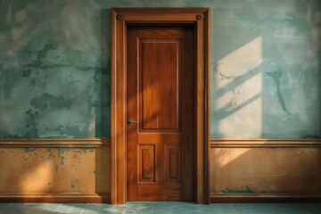 wooden door with a small amount of messy texture.