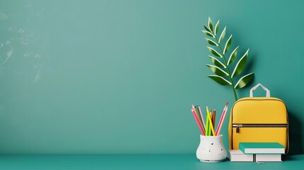 Back to school sale, supplies and deals, flat design illustration