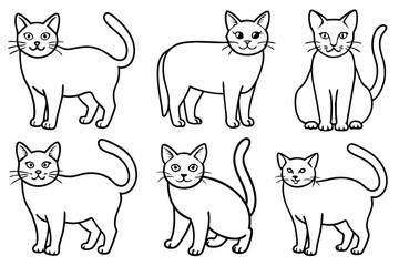 Cat line art illustration Design Concepts