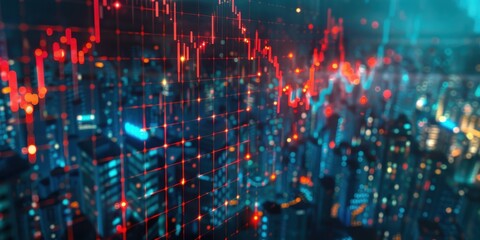 Fototapeta premium Market Volatility Analyze how to manage investment portfolios during periods of high market volatility