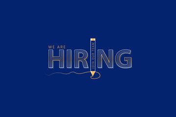 Vector we are hiring banner. Hiring recruitment design. We are hiring join our team announcement