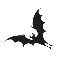 Frightening bat silhouette vector for haunting Halloween scenes