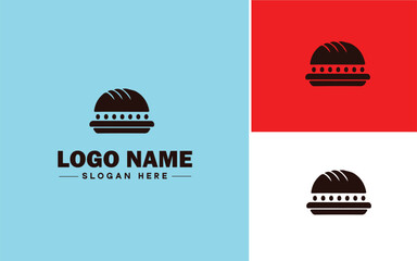 Fototapeta premium Bakery icon Bakehouse Patisserie Pastry shop flat logo sign symbol editable vector