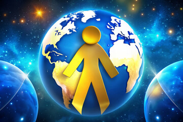 Fototapeta premium World Down syndrome day background