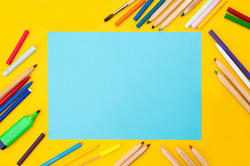 Sheet of pape for art, template mock up for design, clean empty creativity blank copy space...