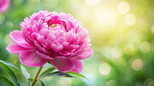 Pink peony flower in full bloom, perfect for any occasion, peony, delicate, garden, event, fresh, beautiful, vibrant, seasonal, love, romantic, floral, elegant, centerpiece, gorgeous