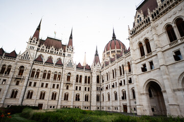 Fototapeta premium Architectural detail of the historic parliament building in Budapest, Hungary
