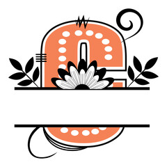 Doodle Bright Alphabet Letters font Split name frame monogram  Dalmatian Dots Doodle Bright Alphabet Letters font svg png, 21 Marquee Font Duo, polka 
