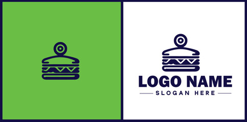 Obraz premium Deli icon Delicatessen Delicatessen shop Gourmet food store flat logo sign symbol editable vector