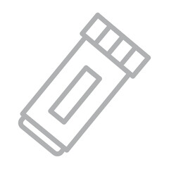 Glue Stick Vector Line Grey Icon Design