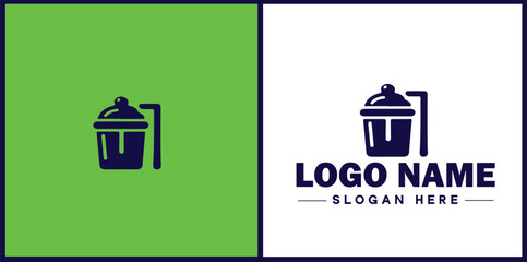 Deli icon Delicatessen Delicatessen shop Gourmet food store flat logo sign symbol editable vector