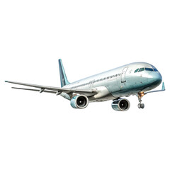 Obraz premium airplane isolated on transparent background, clipping path, png, 