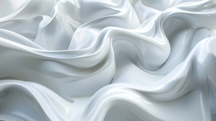 Fototapeta premium 3D render of layers of white spotted material ai generated
