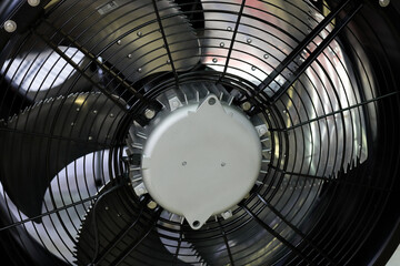 Obraz premium industrial stainless steel exhaust fan close up
