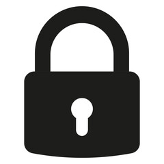 Lock icon. Locked and unlocked black line icon. Flat security symbol. Vector illustration.