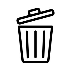Trash cans icon. Trash can sign. Office trash icon. Trash can with arrow. Vector Illustration.