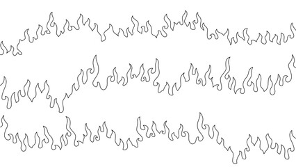 Abstract Fire Background. Abstract flame Background. doodle fire background. Fire outline. Fire flame continue line.