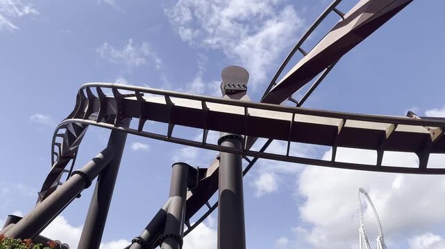 people having fun at the rollercoaster