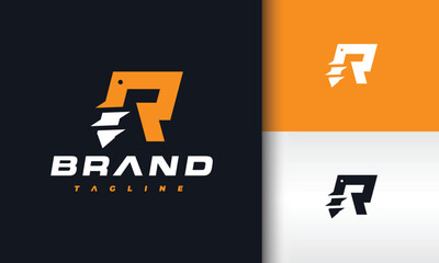 letter R drill bit logo