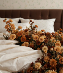 autumn leaves in a basket