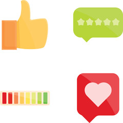 Satisfaction meter icons set cartoon vector. Customer satisfaction indicator. Survey client, review rating