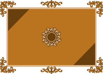 Baroque engraved. Victorian floral ornamental borders, vintage decorative frame elements. Vector illustration royal set for wedding invitation and greeting cards, ornaments romantic invitations