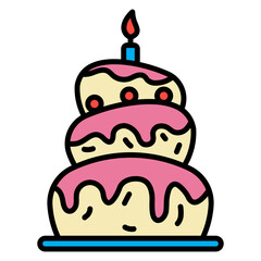 Birthday Cake Filled