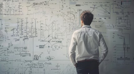 A mechanical engineer presenting a design project