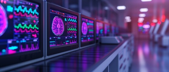 An exhaustive diagnostic procedure for recurrent illness, doctors using advanced equipment, Medical, 3D , Neon hues, Hightech and detailed 8K , high-resolution, ultra HD,up32K HD