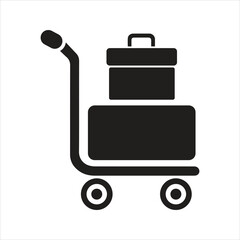 Platform truck icon. Trolly luggage icon