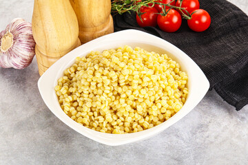 Organic wheat pasta - boiled ptitim