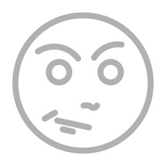 Fototapeta premium emoji very sad Vector Line Grey Icon Design