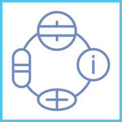 Drug Interaction Chart icon Design