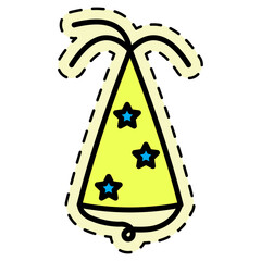 Party Shiny Hat Sticker