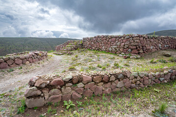 Ruins of Rumicucho, Pomasqui, Ecuador. These ruins are supposed to be remnants of the Inca...
