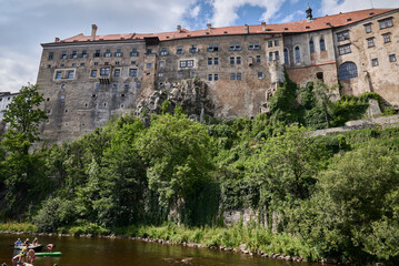 Fototapeta premium Cesky Krumlov castle, major tourist destination in south Bohemia region of Czech Republic