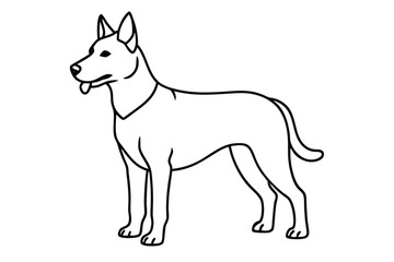 Dog line art illustration Design Concepts