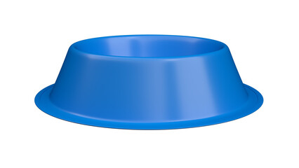Blue dog bowl. Isolated. 3d illustration.
