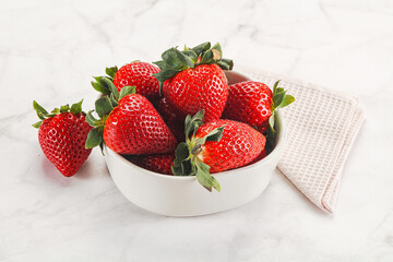 Sweet srawberry in the bowl