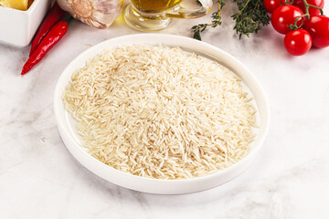 Indian cuisine - raw basmati rice