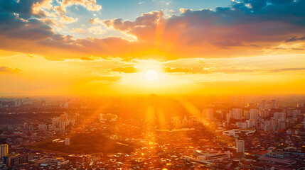 Cityscape Transition from Gilded Prosperity to Modest Neighborhood, Highlighting Wealth Distribution
