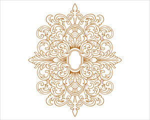 Baroque engraved. Victorian floral ornamental borders, vintage decorative frame elements. Vector illustration royal set for wedding invitation and greeting cards, ornaments romantic invitations