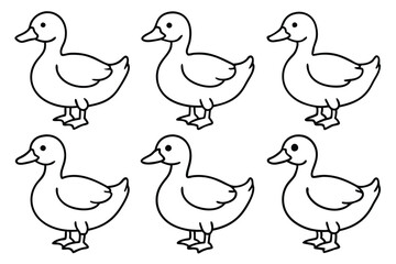 Duck line art illustration Design Concepts