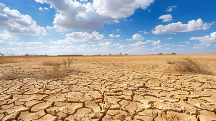 Impact of Desertification. Global warming and climate change. AI generated background