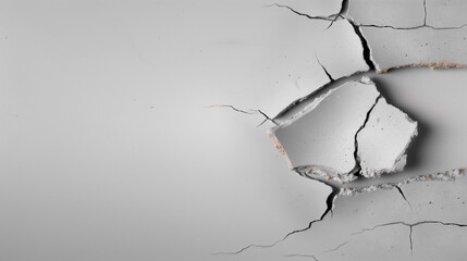 Fototapeta premium crack on the wall gray background abstract pattern texture