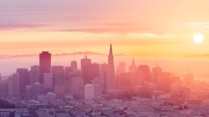 Fototapeta premium Cityscape Transition from Gilded Prosperity to Modest Neighborhood, Highlighting Wealth Distribution