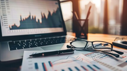 Fototapeta premium Examine the impact of market cycles on investment performance