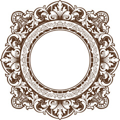 Baroque engraved. Victorian floral ornamental borders, vintage decorative frame elements. Vector illustration royal set for wedding invitation and greeting cards, ornaments romantic invitations