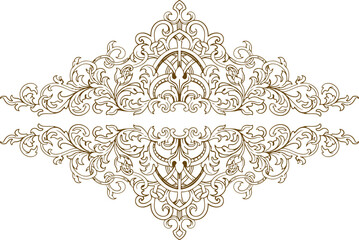 Baroque engraved. Victorian floral ornamental borders, vintage decorative frame elements. Vector illustration royal set for wedding invitation and greeting cards, ornaments romantic invitations